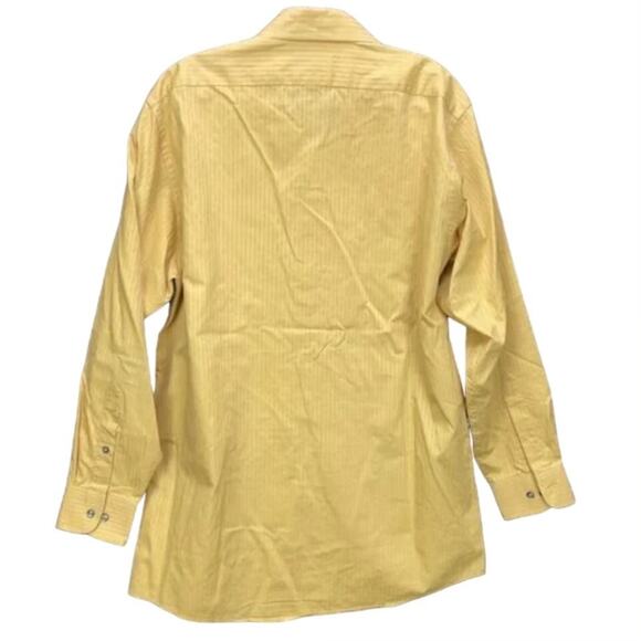 J. Garcia Mens Button Front Shirt Dress Shirt Mustard Yellow Sz M 15 1/2 34/35 - Picture 2 of 9